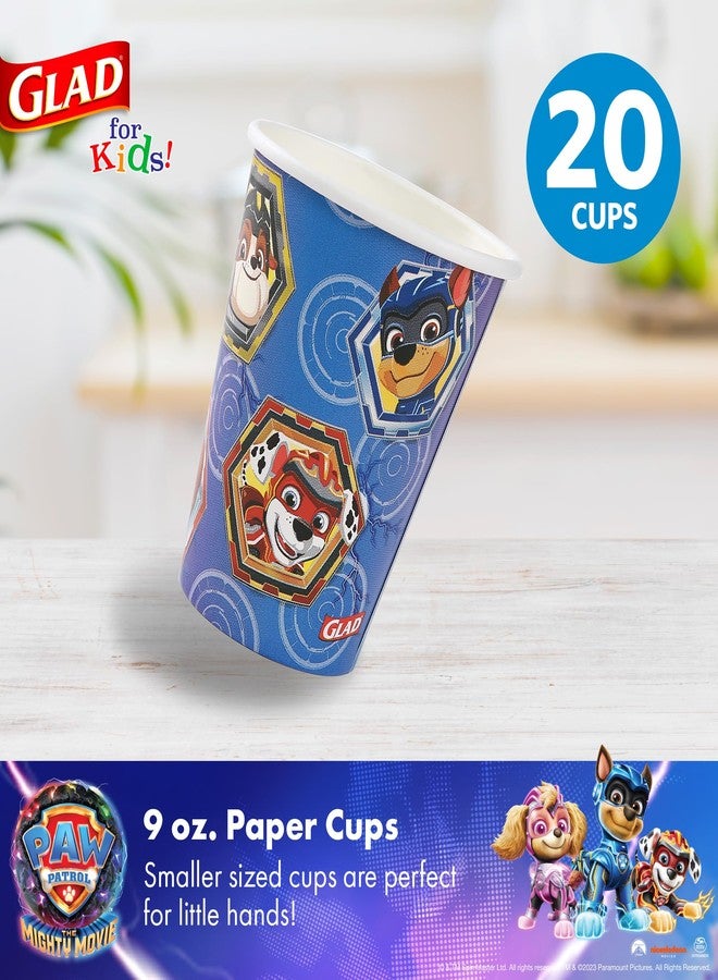 غلاد أكواب ورقية للاستخدام مرة واحدة من فيلم باو باترول من جلاد فور كيدز، بتصميم دروع - أكواب متينة، مقاومة للماء، مناسبة للأطفال للاستخدام اليومي، سعة 9 أونصة، 24 كوبًا - Image 2